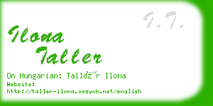 ilona taller business card